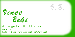 vince beki business card